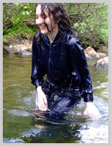  Morgana and Lady Rose, in boots and uniform, in the water! featuring Lady Rose, The long-lost cousin 